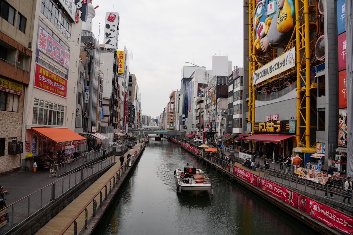 Osaka with kids exploring the colorful Dotonbori district