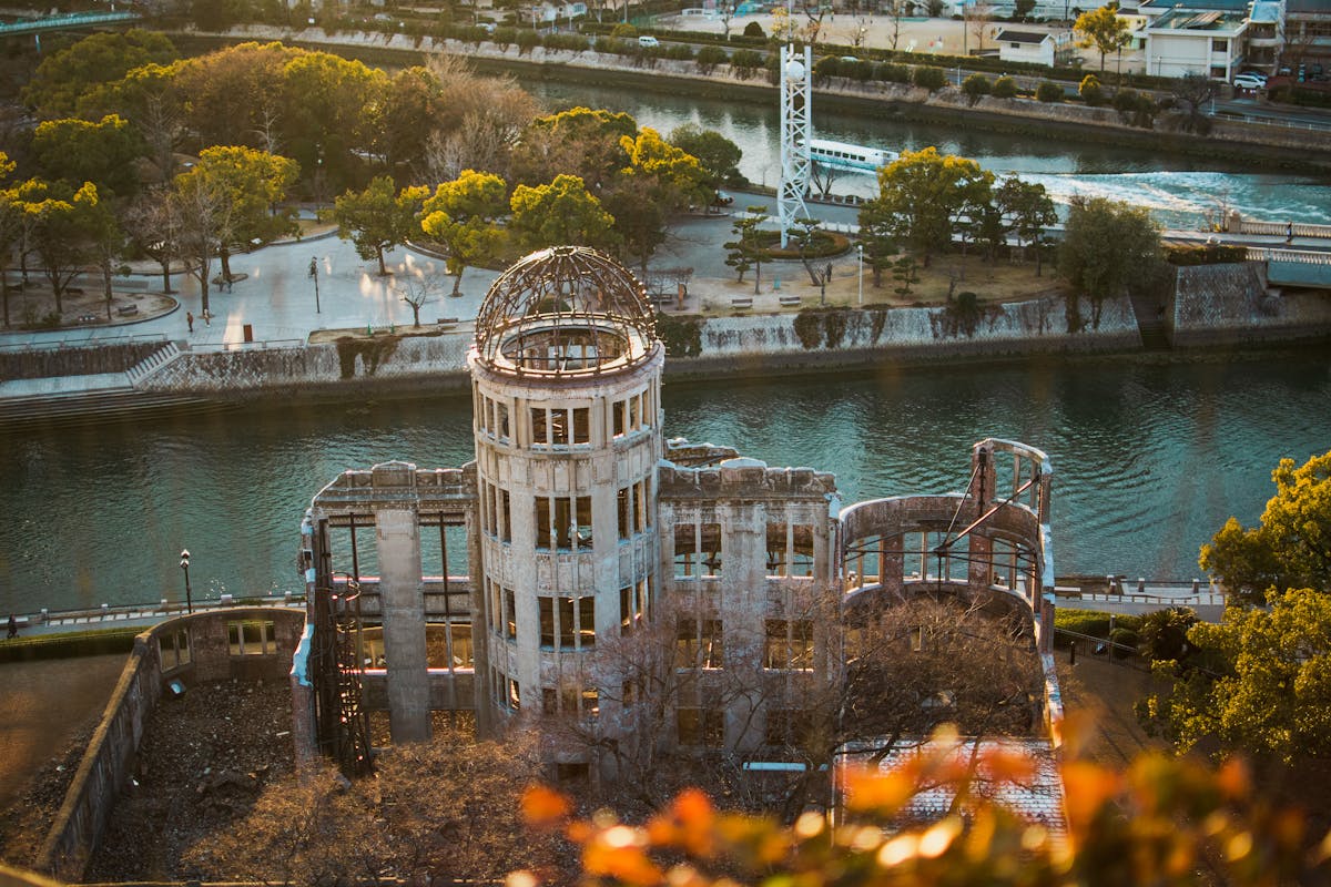 Hiroshima Peace Memorial Dome aerial view — a powerful day trip from Osaka