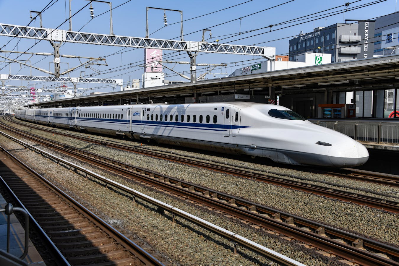 Bullet train at Japanese station - JR Pass Osaka coverage