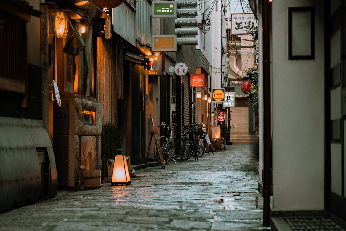 Charming narrow alley in Nakazakicho neighborhood - Osaka hidden gems off the beaten path