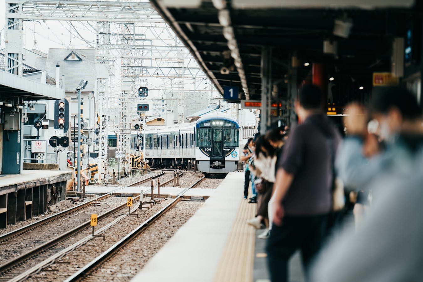 Train arriving at Osaka station - IC card tips for first-time visitors