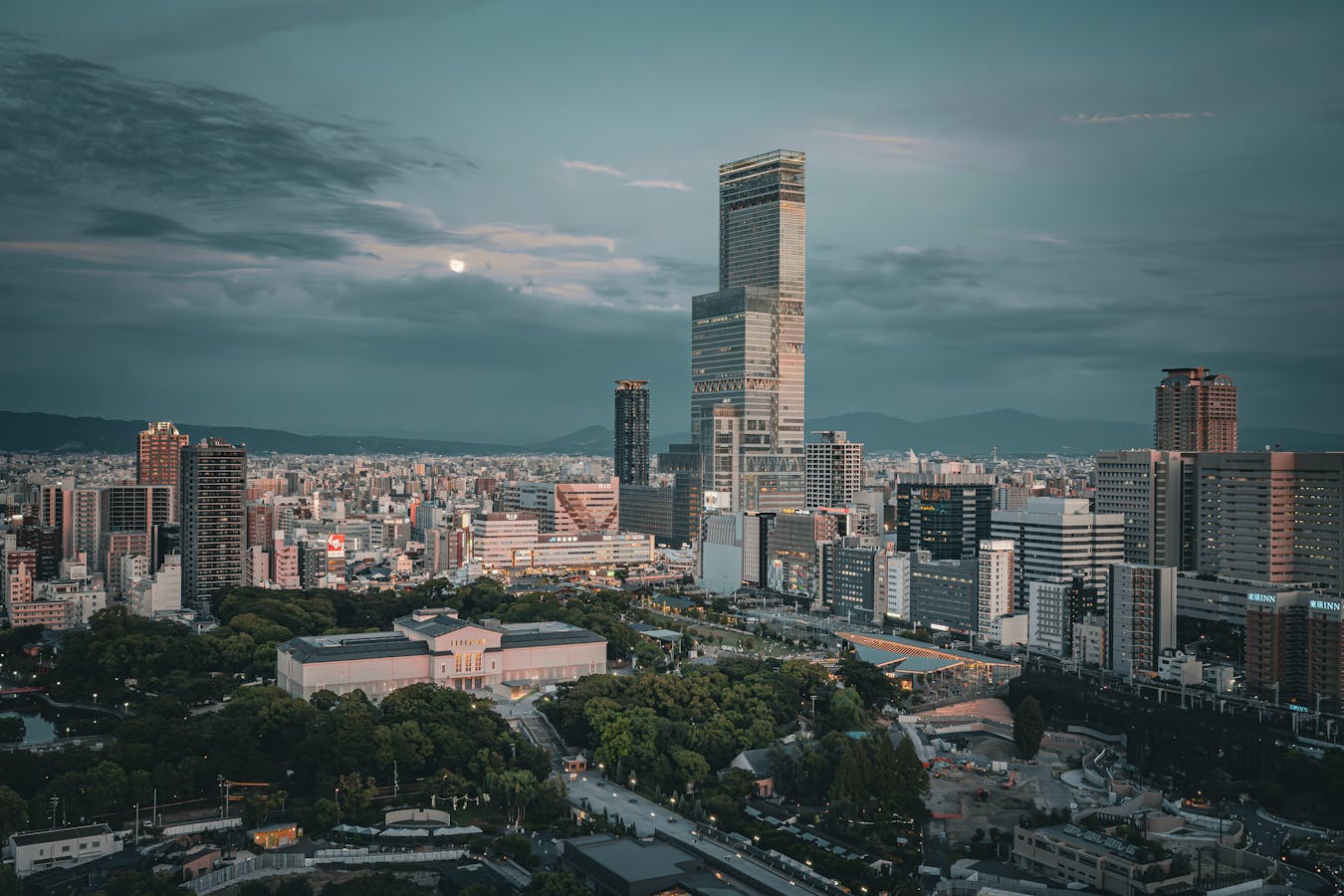 Abeno Harukas at twilight - Tennoji Osaka tallest building