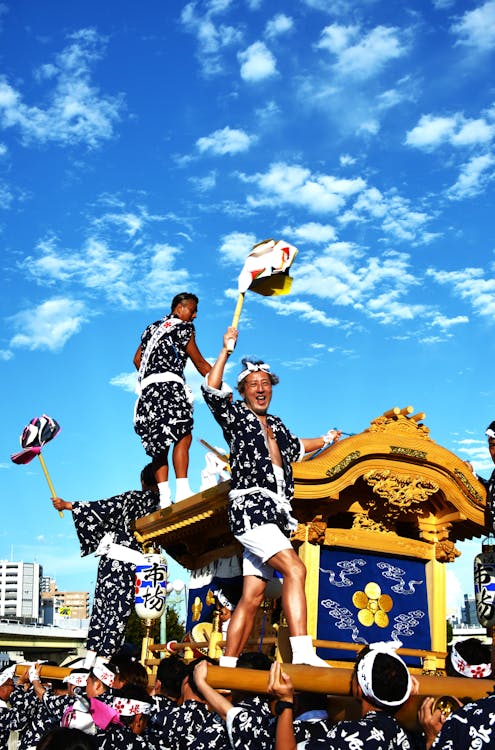 Traditional matsuri festival celebration with participants - community Osaka cultural experiences