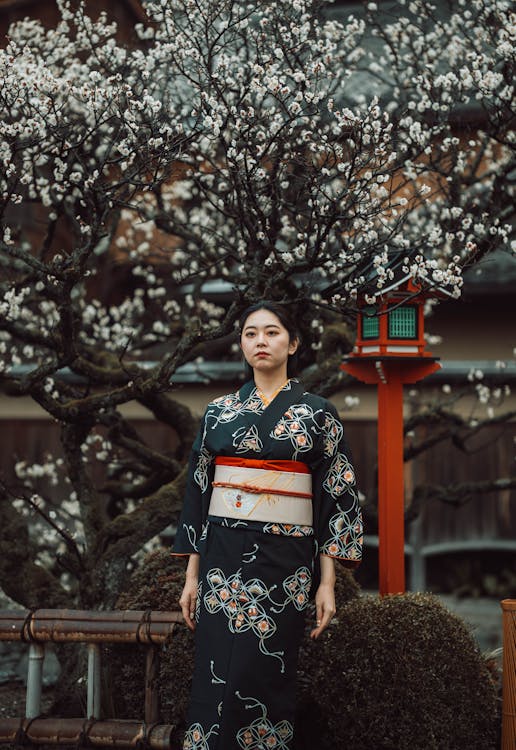 Woman wearing traditional kimono in Japan - authentic Osaka cultural experiences