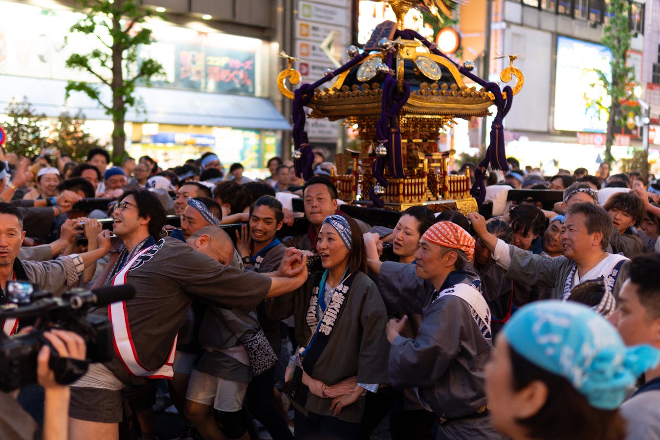 Osaka festival mikoshi procession portable shrine