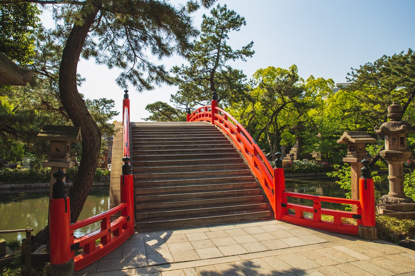 Sumiyoshi Taisha Drum Bridge Sorihashi Osaka shrine