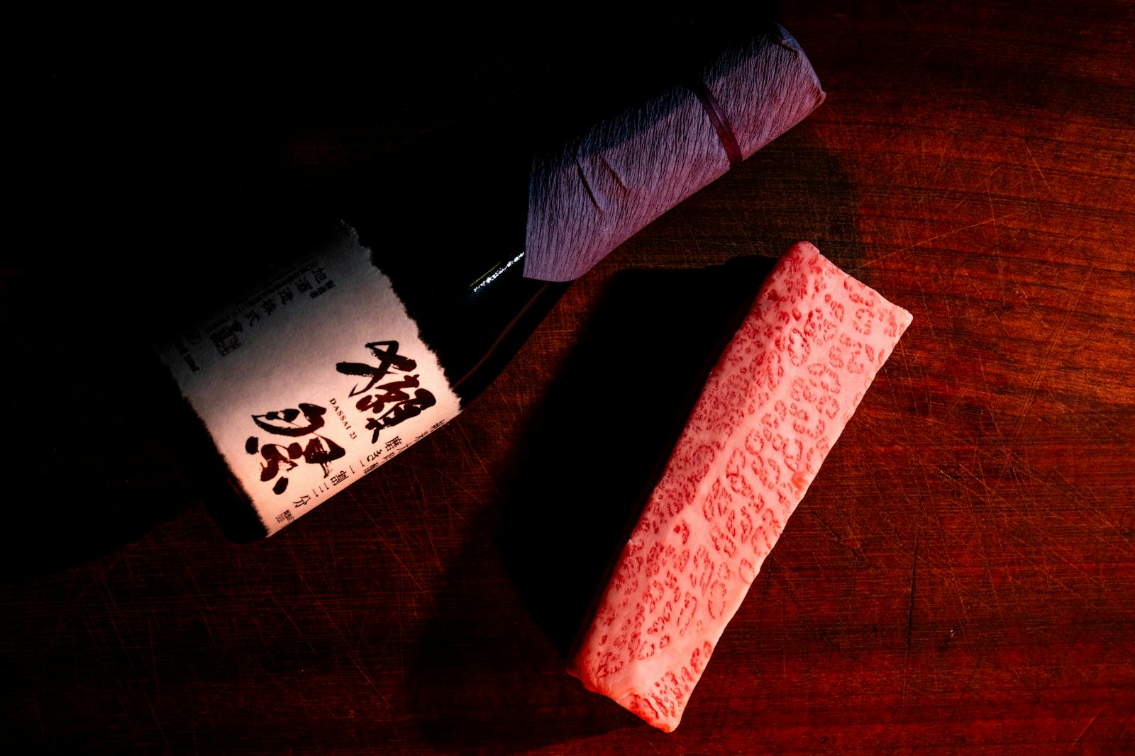 A5 marbled Kobe wagyu beef plated on a Kobe day trip from Osaka